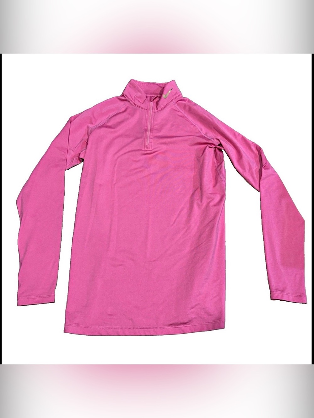 Nike Pro Combat Dri-FIT 1/4 Zip Pullover Pink Men's Fitted XL Poly/Spandex